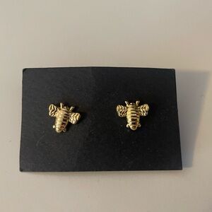 Gold Bee Earrings